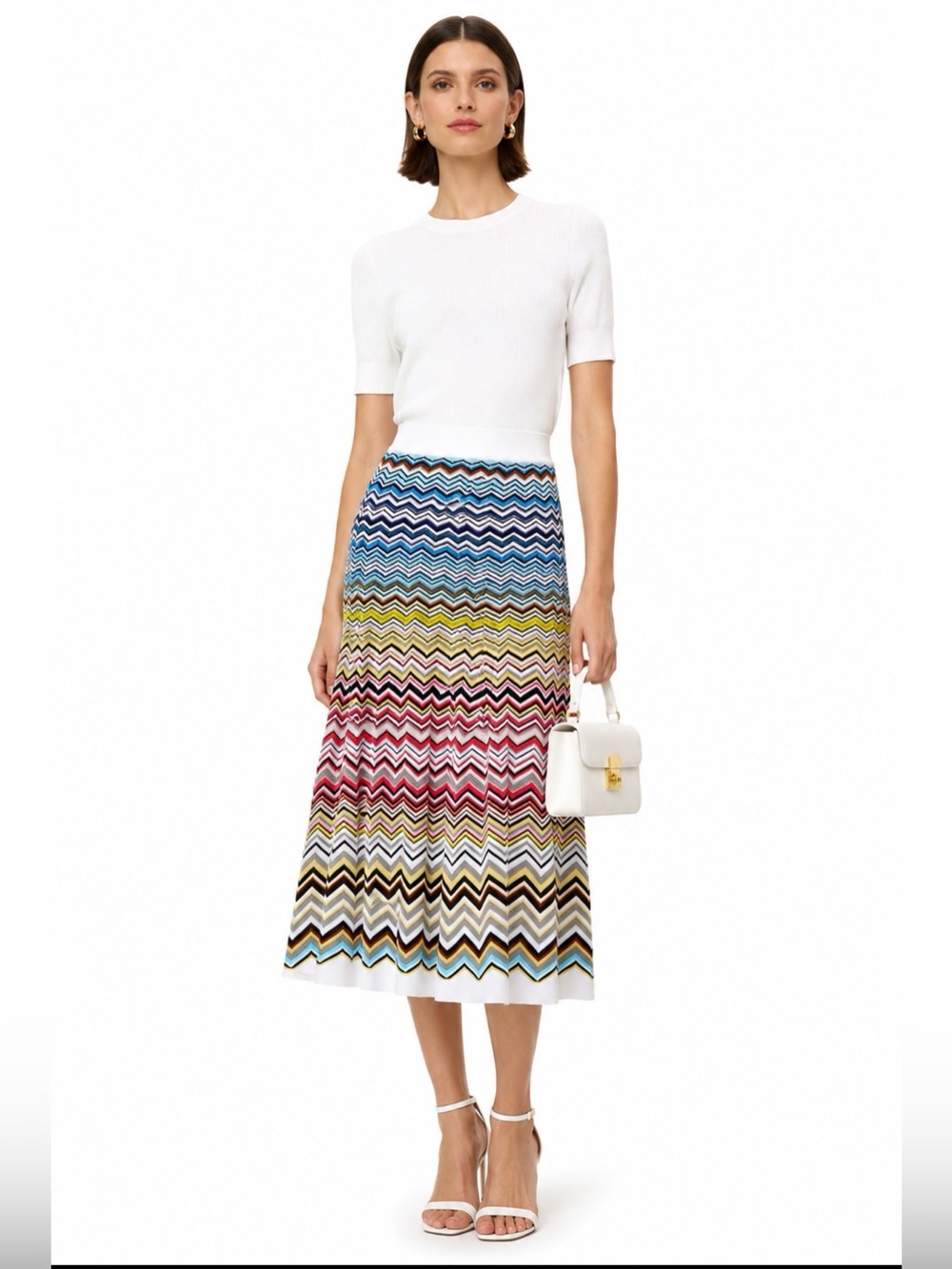 Missoni - Dégradé cotton-blend midi skirt Size 6